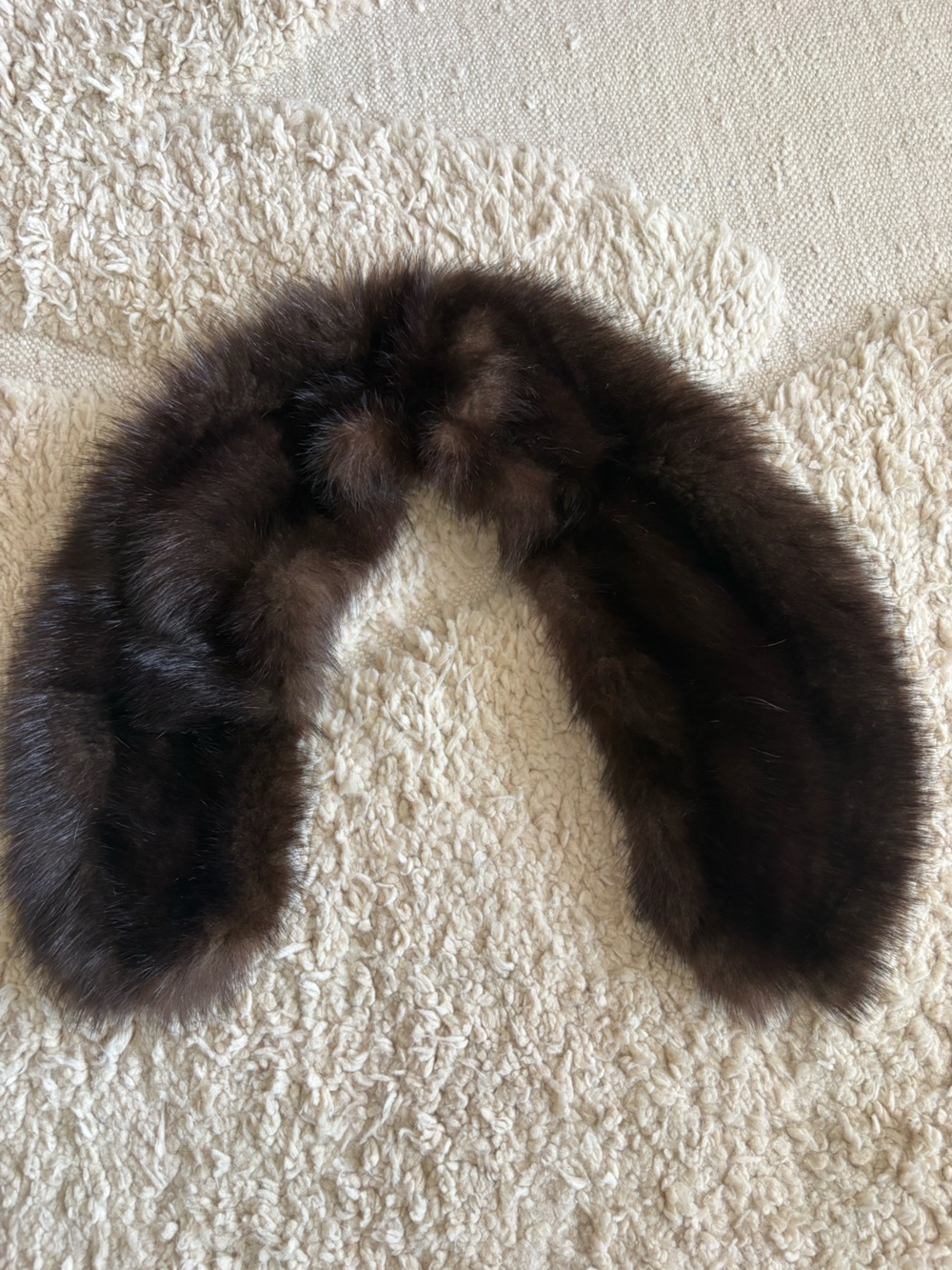 Luxurious Dark Brown Fur Collar/Scarf